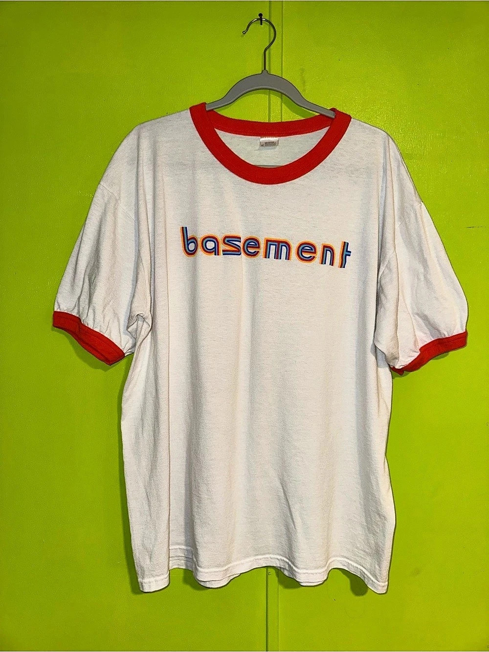 Augusta Sportswear Adult Ringer T-Shirt White & Red Size 2X